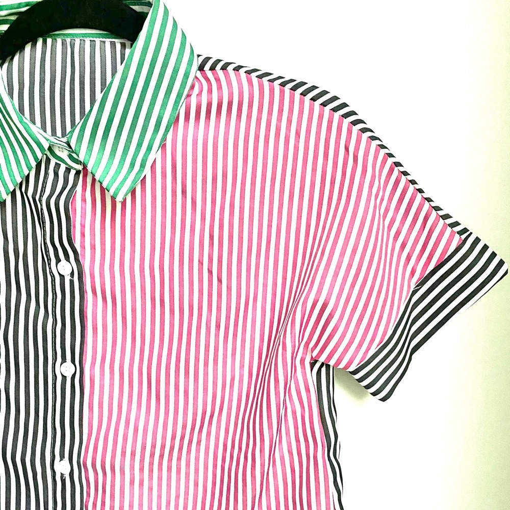 Multi-Colored Striped Button Down - image 2
